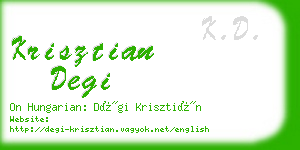 krisztian degi business card